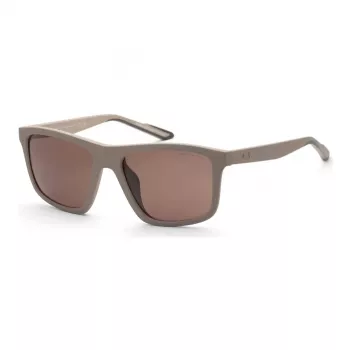 ARMANI EXCHANGE AX4149SU83617 Vīriešu taisnstūra saulesbrilles Havana brūns acetāta rāmis Brūnas polikarbonāta lēcas 56/18/145 mm
