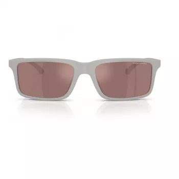 Armani Exchange AX4157SU83786 Vīriešu taisnstūra saulesbrilles – Matēts melns rāmis, pelēkas lēcas