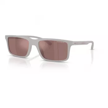 Armani Exchange AX4157SU83786 Vīriešu taisnstūra saulesbrilles – Matēts melns rāmis, pelēkas lēcas