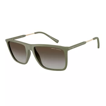 Armani Exchange AX4160S838113 Vīriešu Saulesbrilles Havana Brūns Gradients 57mm