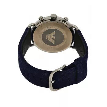 ARMANI AR11144 Hronogrāfs Nerūsējošais Tērauds Pulkstenis 43mm Zils Ciparnīca