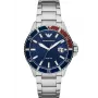 ARMANI AR11339 vīriešu pulkstenis 42mm nerūsējošais tērauds hronogrāfs melns ciparnīca ādas siksniņa