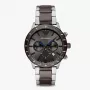 Armani vīriešu Luigi hronogrāfs melna ciparnīca ādas siksniņa pulkstenis AR11391 (43mm)