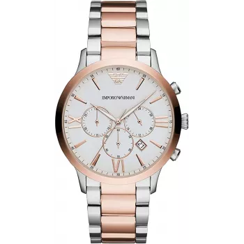 Armani vīriešu Luidži kvarca pulkstenis AR11209 43mm nerūsējošais tērauds melns ciparnīca