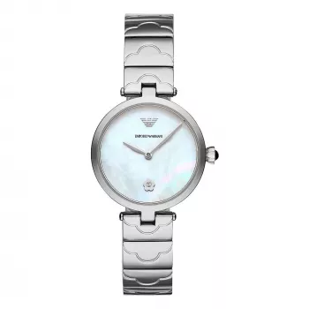 ARMANI sieviešu pulkstenis AR11235 kvarca 32mm nerūsējošais tērauds sudrabs