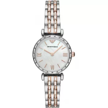 ARMANI AR11290 sieviešu kvarca analogais pulkstenis 28mm nerūsējošais tērauds sudrabs