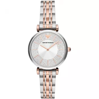 ARMANI AR11537 sieviešu rokas pulkstenis 32mm nerūsējošais tērauds sudraba ciparnīca