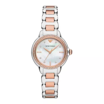ARMANI sieviešu pulkstenis AR11569 Gianni T-Bar kvarca 32mm sudraba nerūsējošais tērauds