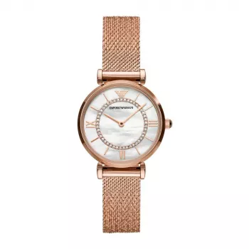 Armani sieviešu pulkstenis AR11320 32mm nerūsējošā tērauda sieta aproce kvarcs