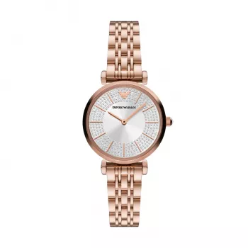 ARMANI sieviešu pulkstenis AR11446 32mm rozā zelta nerūsējošais tērauds