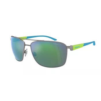 ARNETTE AN3089-745-8N vīriešu taisnstūra saulesbrilles matēti melnas tumši pelēkas 65mm