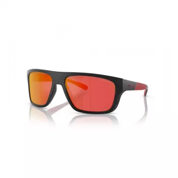 ARNETTE AN4330-27536Q Taisnstūra saulesbrilles Matēti melna rāmja tumši pelēka spoguļa sudraba lēcas 63mm