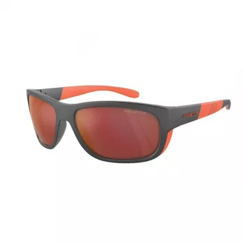 ARNETTE AN4337-28706Q Vīriešu taisnstūra saulesbrilles Matēti melni Pelēks spogulis 63mm