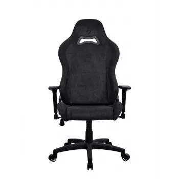 Arozzi Torretta Soft Fabric Gaming Chair – Pure Black, Metal Frame, Class 4 Gas Lift, 3D Armrests