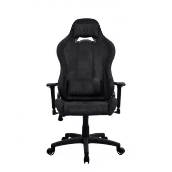 Arozzi Torretta Soft Fabric Gaming Chair – Pure Black, Metal Frame, Class 4 Gas Lift, 3D Armrests
