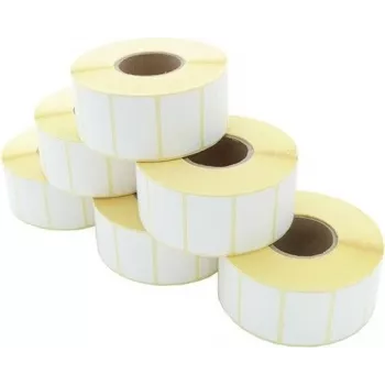 ARTDEV EDA 040-025 K40 D100 termopapīra etiķešu ruļļi - tiešās termodrukas etiķetes 40 x 25mm, 1650 etiķetes/rullī
