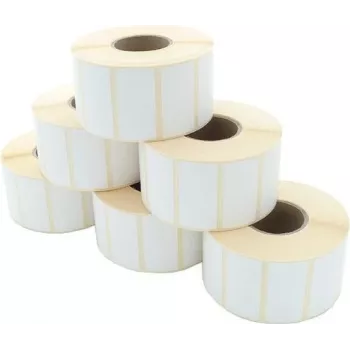 ARTDEV Termopārsūtīšanas etiķešu rullis 50x25mm, 105mm ruļļa diametrs, 40mm serde, 1760 etiķetes/rullī