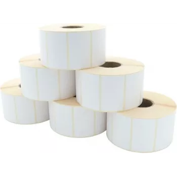 ARTDEV Thermal Transfer Label Roll 60 x 36mm, 127mm Roll Diameter, 40mm Core, 2000 Labels per Roll, White, Matte Coated Paper, Permanent Acrylic Adhesive