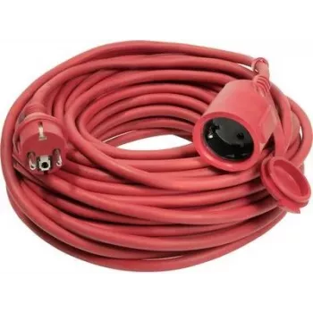 AS SCHWABE 60262 H07RN-F 3G1.5 mm² 20 m sarkans gumijas pagarinātājs ar Schuko kontaktdakšu un savienotāju, IP44, 16 A, 230 V, 3680 W, āra, būvniecības, industriālai un lauksaimniecības lietošanai, VDE sertificēts