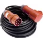 AS SCHWABE 60566 10 m CEE 400V 16A 5-polu gumijas pagarinātājs ar fāžu invertoru, melns