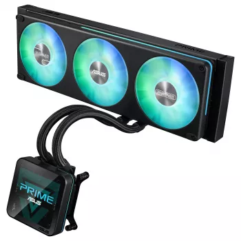 ASUS Prime SLC II 360 ARGB LCD AIO šķidruma dzesētājs, 360 mm radiators, 3 x 120 mm ARGB ventilatori