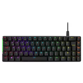 ASUS ROG Falchion Ace M705 65% vadu mehāniskā spēļu tastatūra, USB-C, 1000Hz Polling Rate, ROG NX Red slēdži, PBT taustiņu kapi, RGB Aura Sync, melna