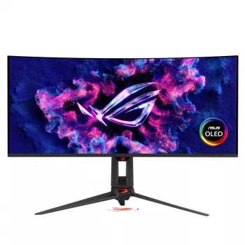 ASUS ROG Swift OLED PG34WCDN 34 inch Curved Gaming Monitor, WQHD, 360Hz, QD-OLED, HDMI, DP, USB-C, USB Hub, Black