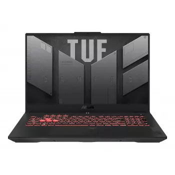 ASUS TUF Gaming A17 TUF707NUQ-DICHX146W spēļu klēpjdators, 17,3 collu Full HD IPS 144Hz, AMD Ryzen 7 170, 16GB DDR5, 512GB SSD, GeForce RTX 4050 6GB, Windows 11 Home, franču AZERTY tastatūra