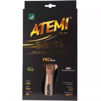 ATEMI 5000 Pro Concave galda tenisa rakešu komplekts - 5 zvaigžņu uzbrukuma lāpstiņa ar ITTF apstiprinātiem ACE gumijas pārklājumiem