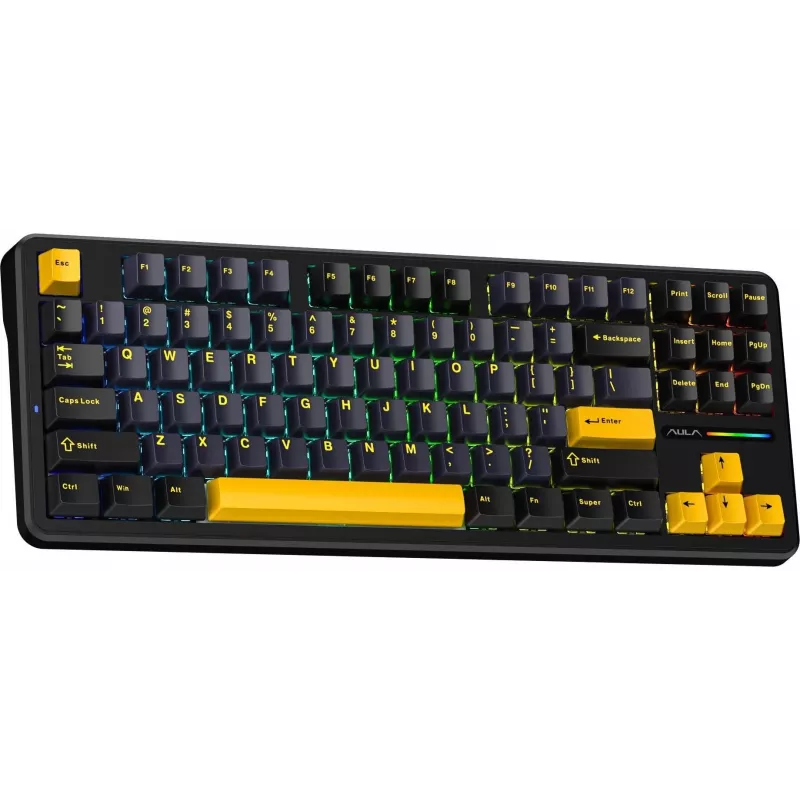 AULA Gasket F87 Thunder Black GrayWood RGB tastatūra