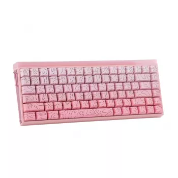 AULA HERO84 HE Pink Gradient Contour Dragon King RGB Gasket mehāniskā tastatūra