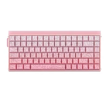AULA HERO84 HE Pink Gradient Contour Dragon King RGB Gasket mehāniskā tastatūra
