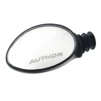 AUTHOR AM-70 velosipēda spogulis 70 mm izliekts platleņķa stūres gala spogulis pilsētas, MTB, šosejas riteņbraukšanai - Black