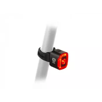 Author Cubus USB uzlādējams aizmugurējais velo lukturis ar automātisko bremžu sensoru, COB LED 70 lm, melns/sarkans