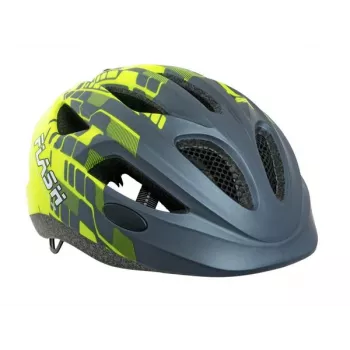 Author Flash Inmold X8 Bērnu velo ķivere - Pelēka/Dzeltena, 47-51 cm