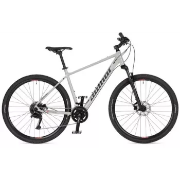 Author Grand 29 Foggy Grey/Black 20 2026 - 29 inch Ritenis Triple Butted Alumīnija kalnu velosipēds, Shimano Altus 2x9, hidrauliskās disku bremzes