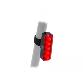 Author XYRIUS Brake USB aizmugurējā gaisma 400 lm, melna ar sarkanu lēcu