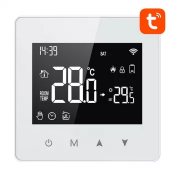 AVATTO WT198 WiFi viedais termostats ar LCD skārienekrānu, saderīgs ar Tuya Smart Life, Alexa, Google Assistant