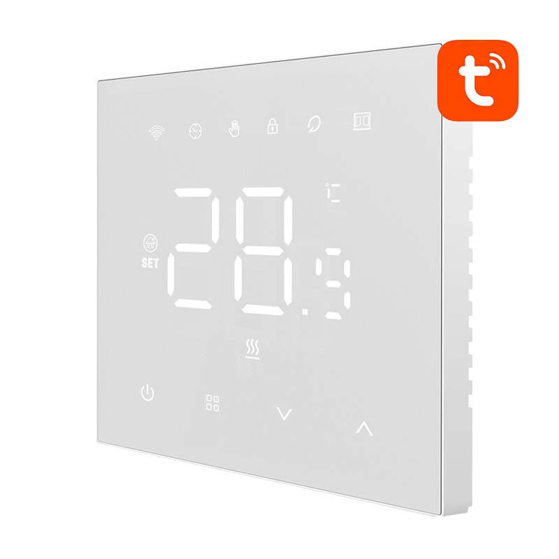 AVATTO WT410-16A-W Smart WiFi Thermostat for Electric Floor Heating, 16A, White