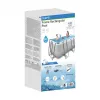 AVENLI Grey Rectangular Frame Pool 400x207x122 cm ar filtru sūkni, kāpnēm un pārsegu