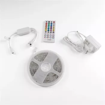 Avide LED Strip Blister 12V 16W RGB 5m ar IR tālvadību