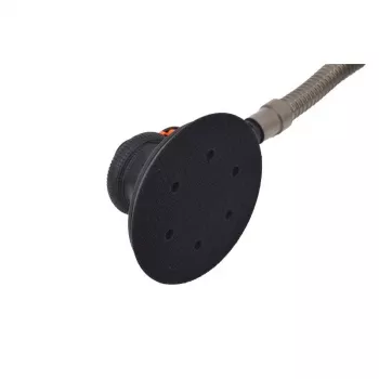 AWTOOLS AW10311BL pneimatiskā ekscentriskā slīpmašīna 150 mm (6 collu) ar Velcro pamatni, aizmugurējo izplūdi un iebūvēto regulatoru