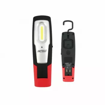 AWTOOLS AW17601 COB LED Galvas lampa - 120 lūmeni, 3 režīmi, IPX4, regulējama galvas saite, ar baterijām