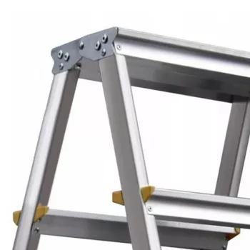 AWTOOLS AW23031 Daudzfunkcionālās saliekamās kāpnes, 12 pakāpieni, 150 kg, alumīnijs