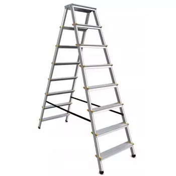 AWTOOLS AW23031 Daudzfunkcionālās saliekamās kāpnes, 12 pakāpieni, 150 kg, alumīnijs