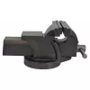AWTOOLS AW24203 Galda skrūvspīle ar grozāmu pamatni, 100 mm žokļa platums, čuguns, zila