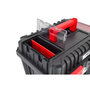 AWTOOLS AW30533BL 12 Nodalījumu Instrumentu Organizators ar Caurspīdīgu Vāku, Melns