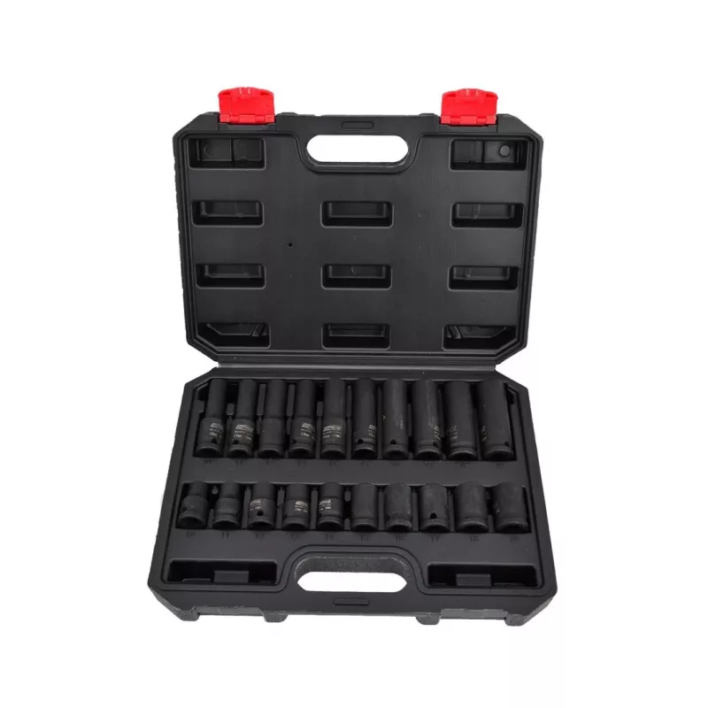 AWTOOLS AW38695BL 95-Daļu Hroma-vanādija Uzgriežņu Atslēgu Komplekts ar 1/4 inch, 3/8 inch un 1/2 inch Reversijas Uzgriežņu Atslēgām, Uzgriežņiem, Uzgaļiem, Atslēgām un Formētu Futrāli