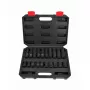 AWTOOLS AW38695BL 95-Daļu Hroma-vanādija Uzgriežņu Atslēgu Komplekts ar 1/4 inch, 3/8 inch un 1/2 inch Reversijas Uzgriežņu Atslēgām, Uzgriežņiem, Uzgaļiem, Atslēgām un Formētu Futrāli