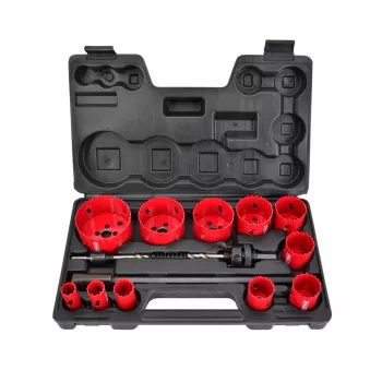 AWTOOLS AW49661 Bimetāla Caurumu Zāģis 60 mm ar Maināma Soļa Zobiem Metālam, Kokam, Plastmasai, Ģipškartonam un Drywall